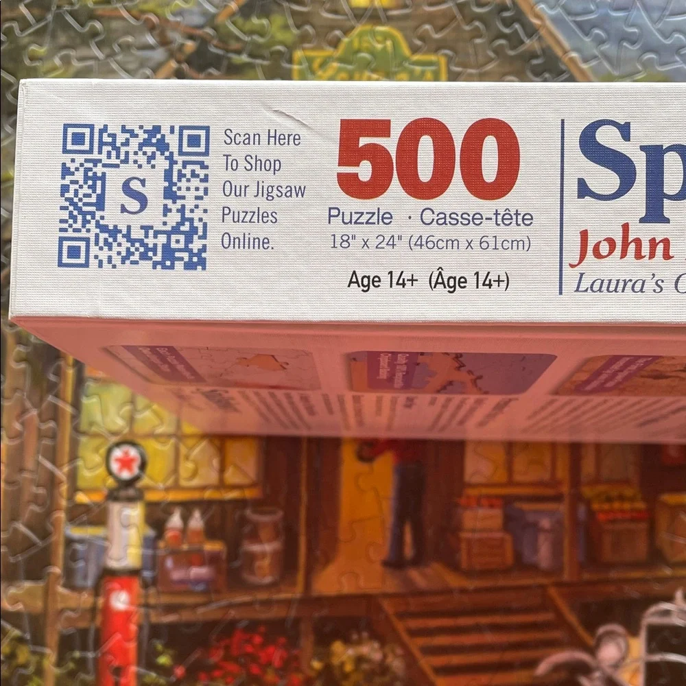 Spilsbury 500-Piece Puzzle - Laura’s General Store with Classic Yellow Car - Picture 2 of 10